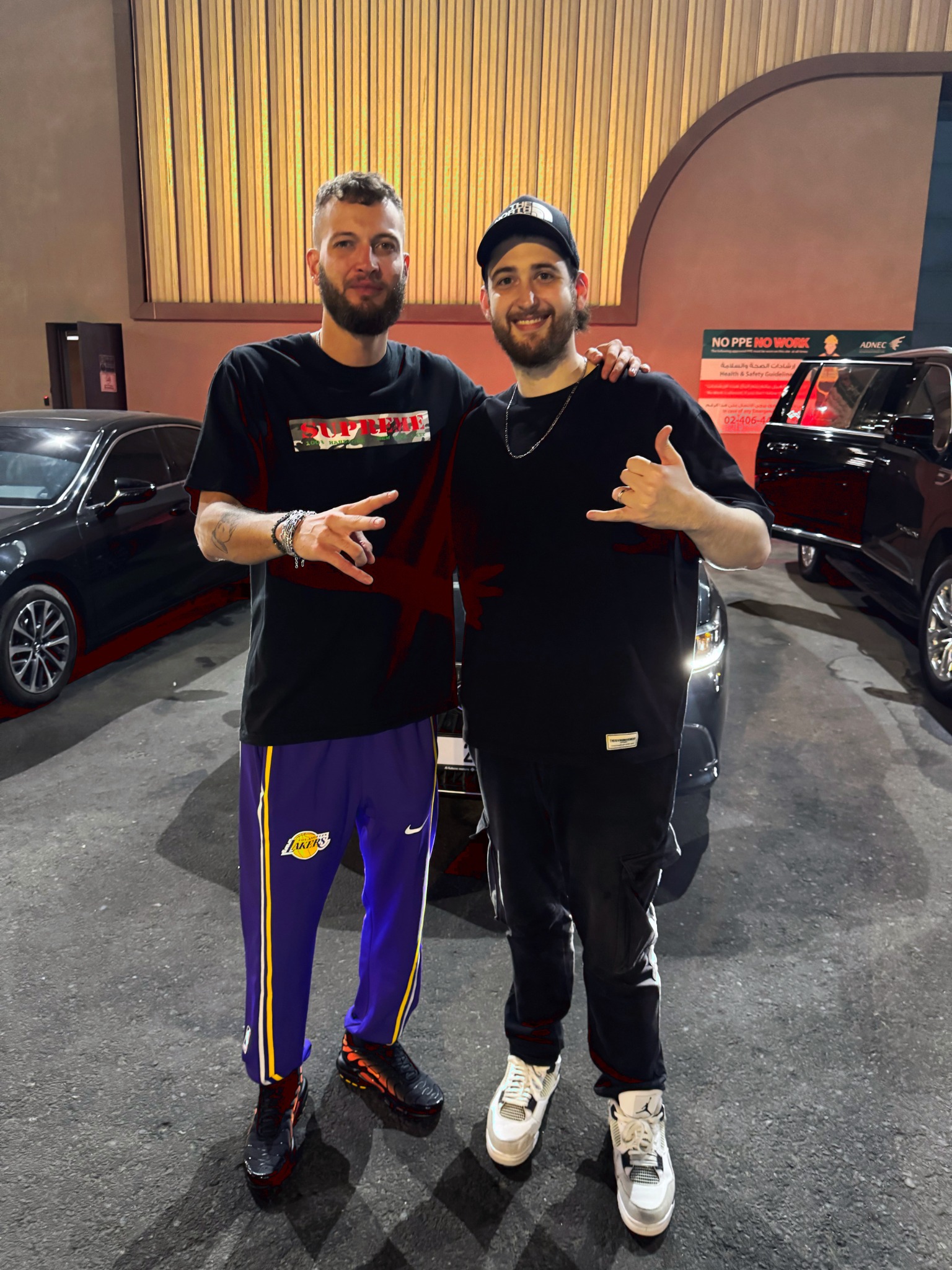 Rayan Bailouni with artist