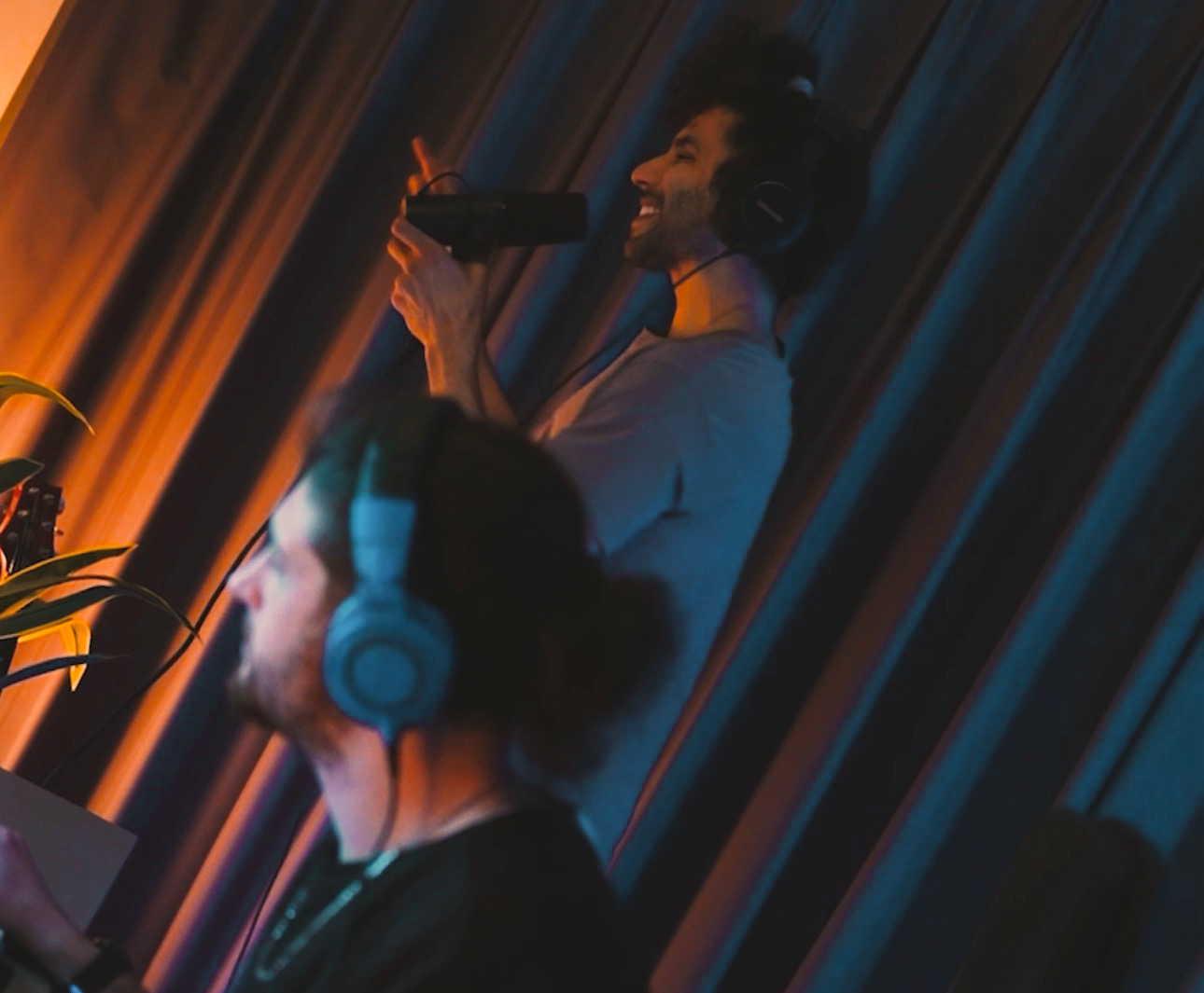 Blue studio session